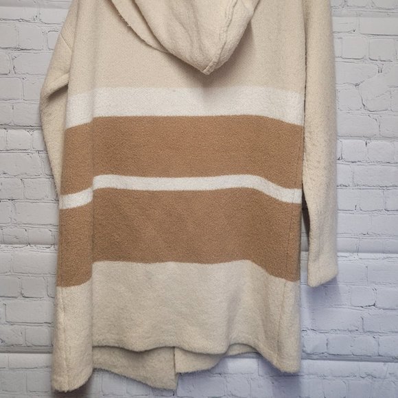 Dress Forum Oversized Hooded Cardigan Cream/Brown - One size - Picture 2 of 6